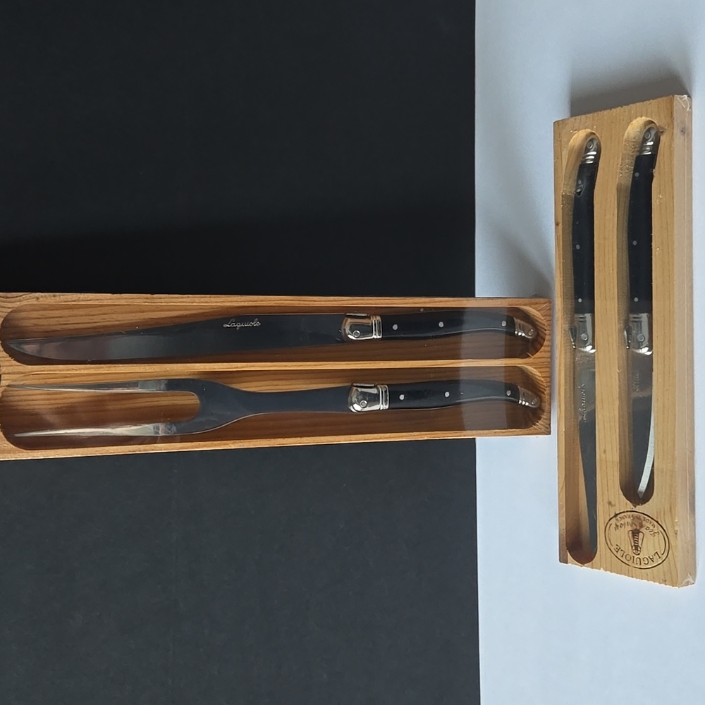 Laguiole Carving and Paring Knife Sets Black Handle Stainless by Jean Dubost - Picture 10 of 12